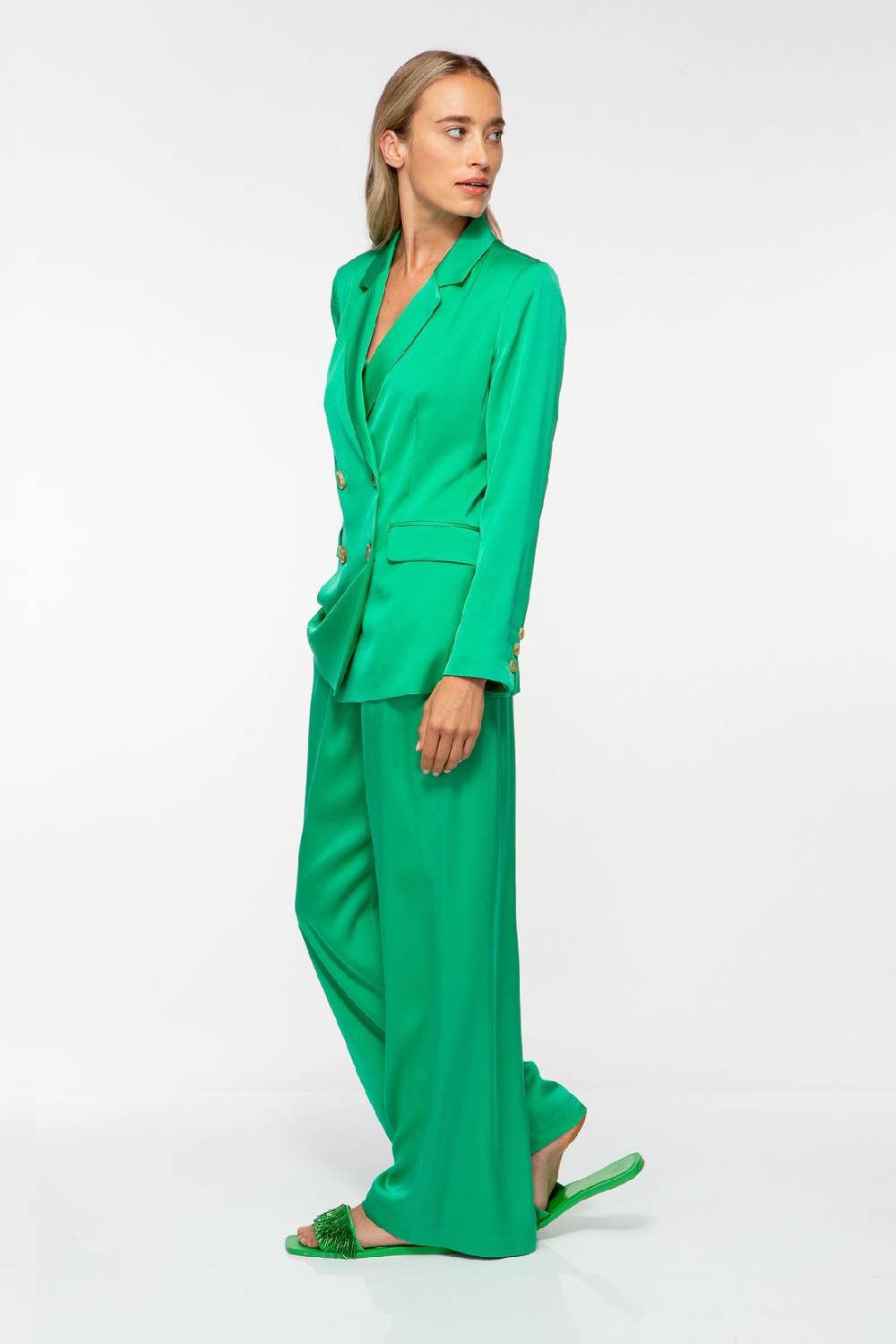 IVI GmbH SOLID SILK Seidenblazer smaragd Im Verkauf