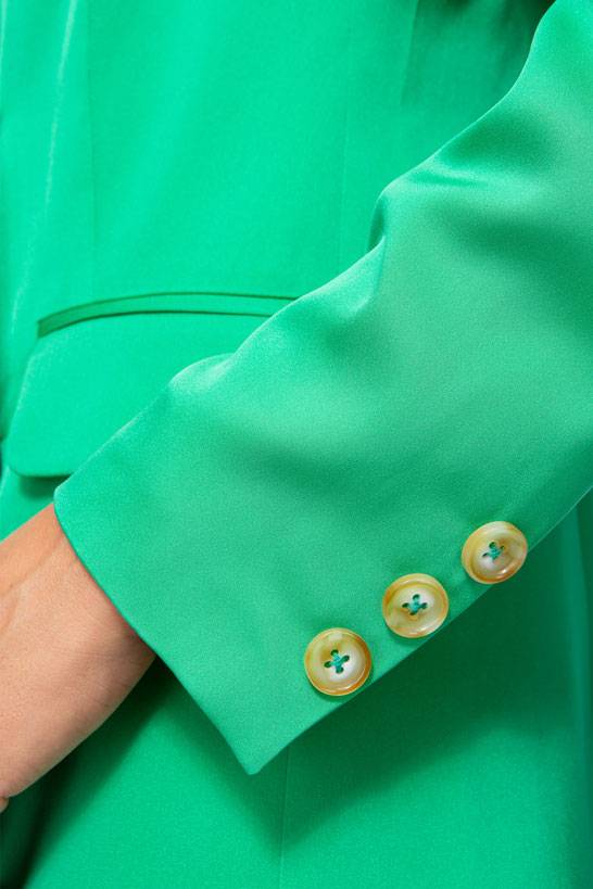 IVI GmbH SOLID SILK Seidenblazer smaragd Im Verkauf