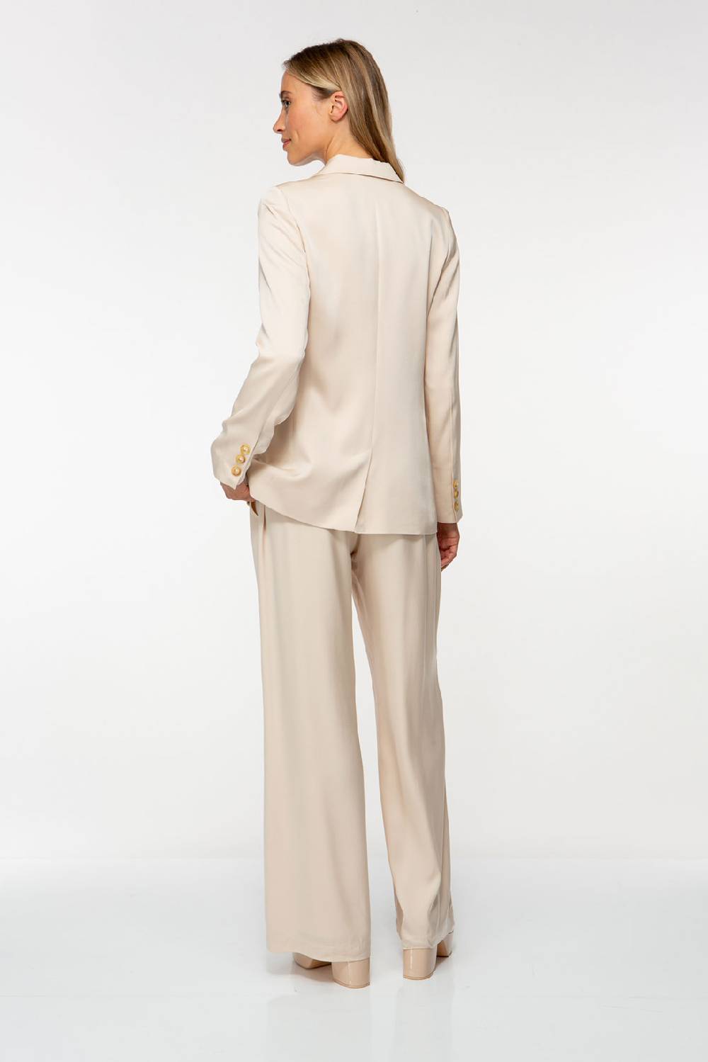 IVI GmbH SOLID SILK Seidenblazer light sand zollfrei