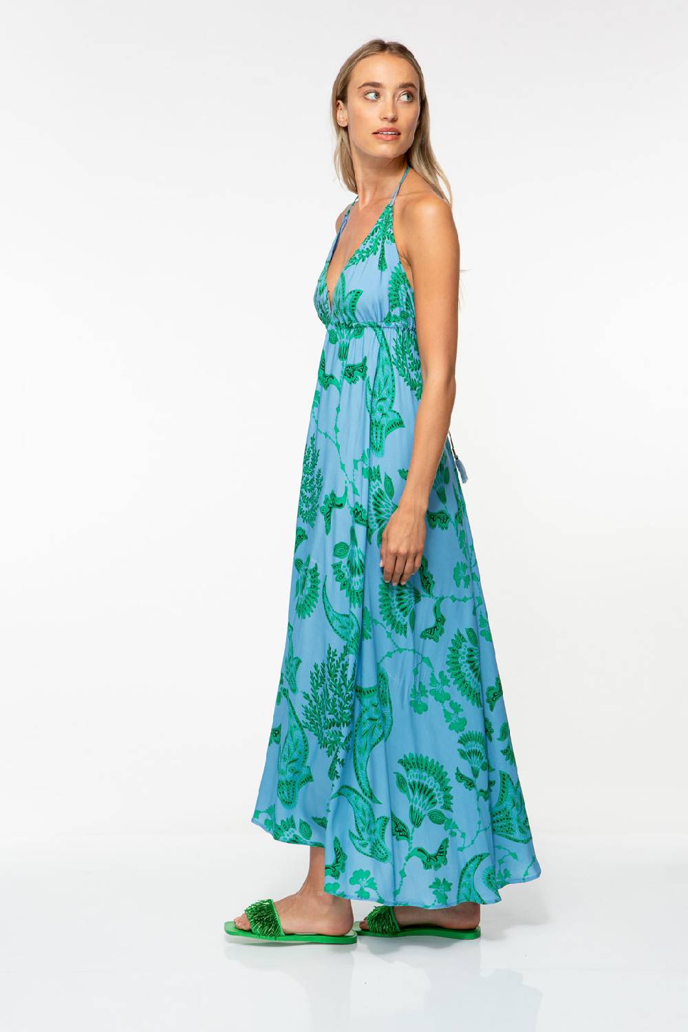 IVI GmbH CORAL FLOWER Maxikleid mit Print ocean Versandkostenfrei