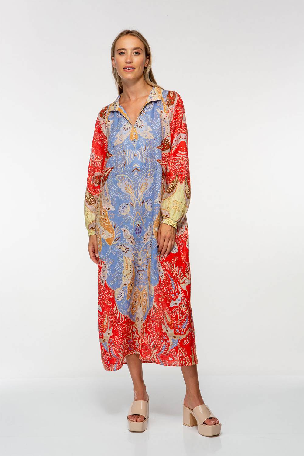IVI GmbH AMBER Leinenkleid multicolor Begrenztes Angebot
