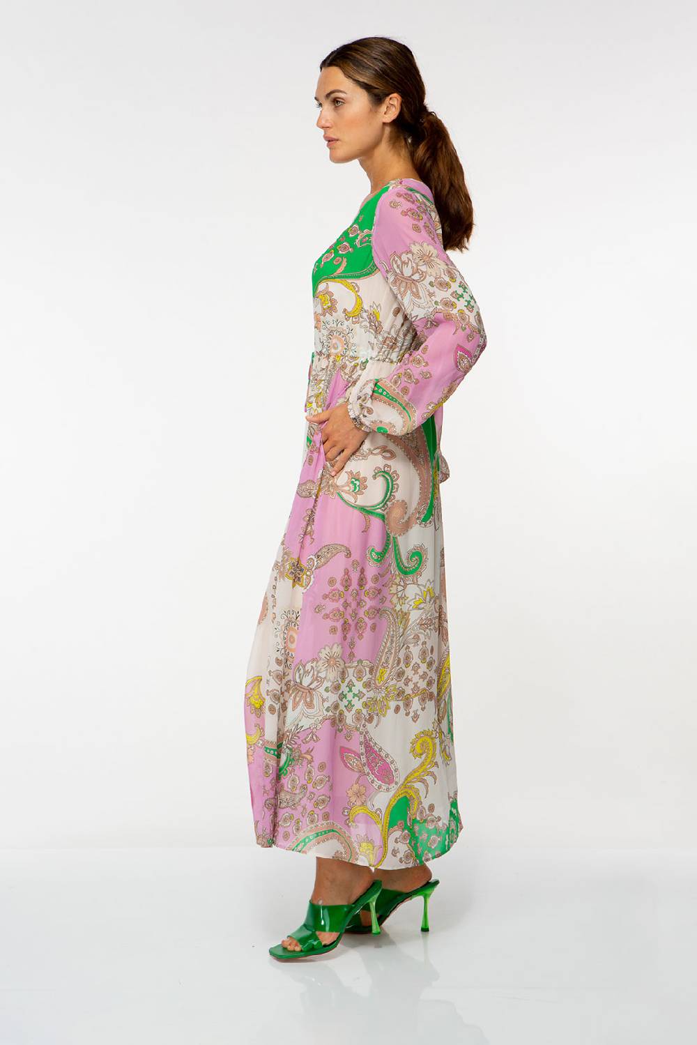 IVI GmbH PAISLEY Chiffon Kleid multicolor Preisnachlass