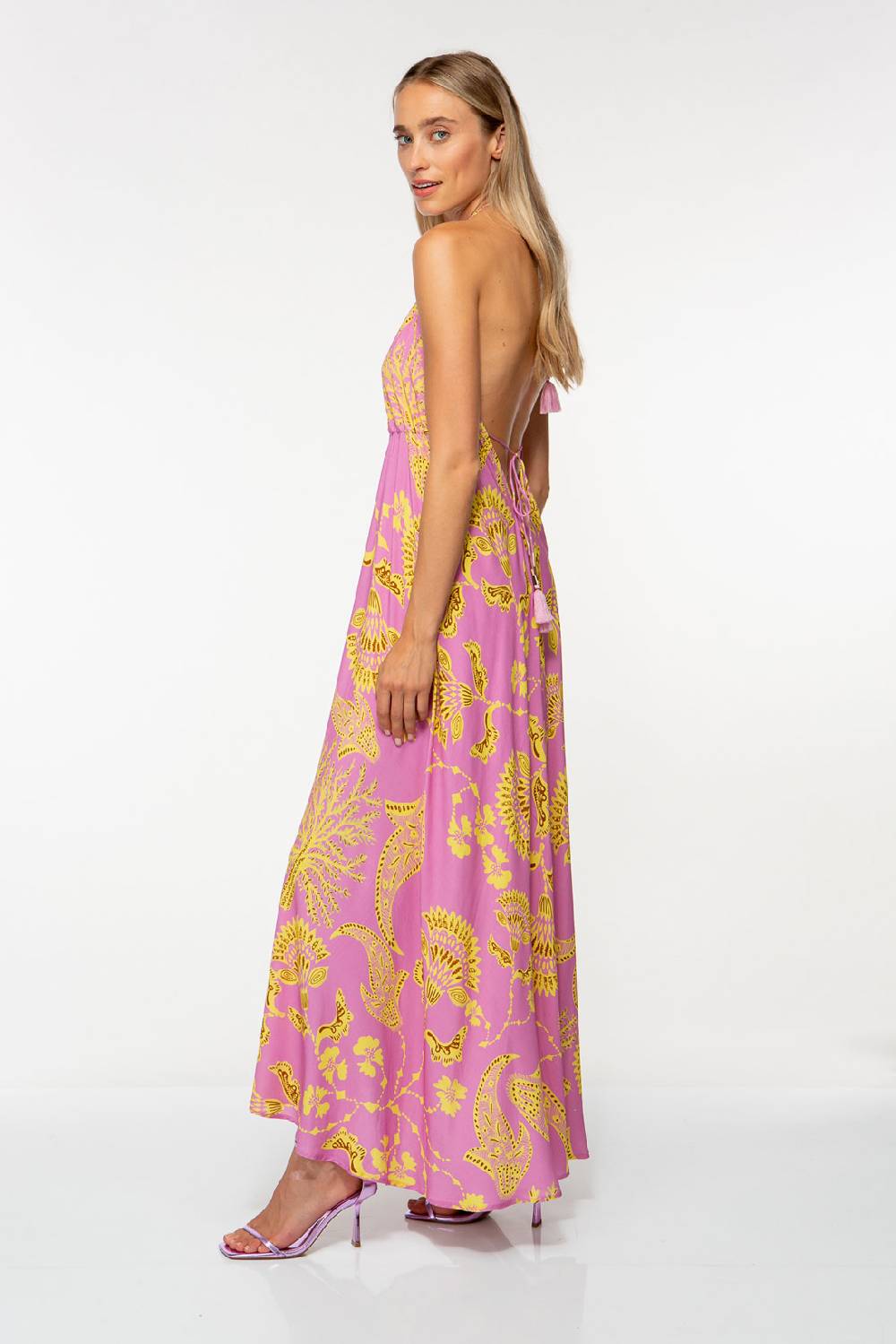 IVI GmbH CORAL FLOWER Maxikleid mit Print pink Saisonschlussverkauf