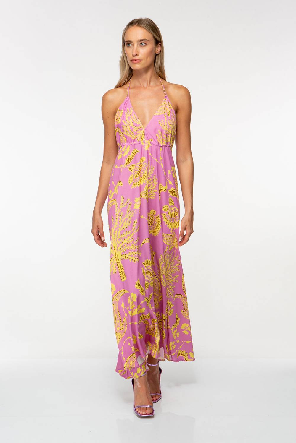 IVI GmbH CORAL FLOWER Maxikleid mit Print pink Saisonschlussverkauf