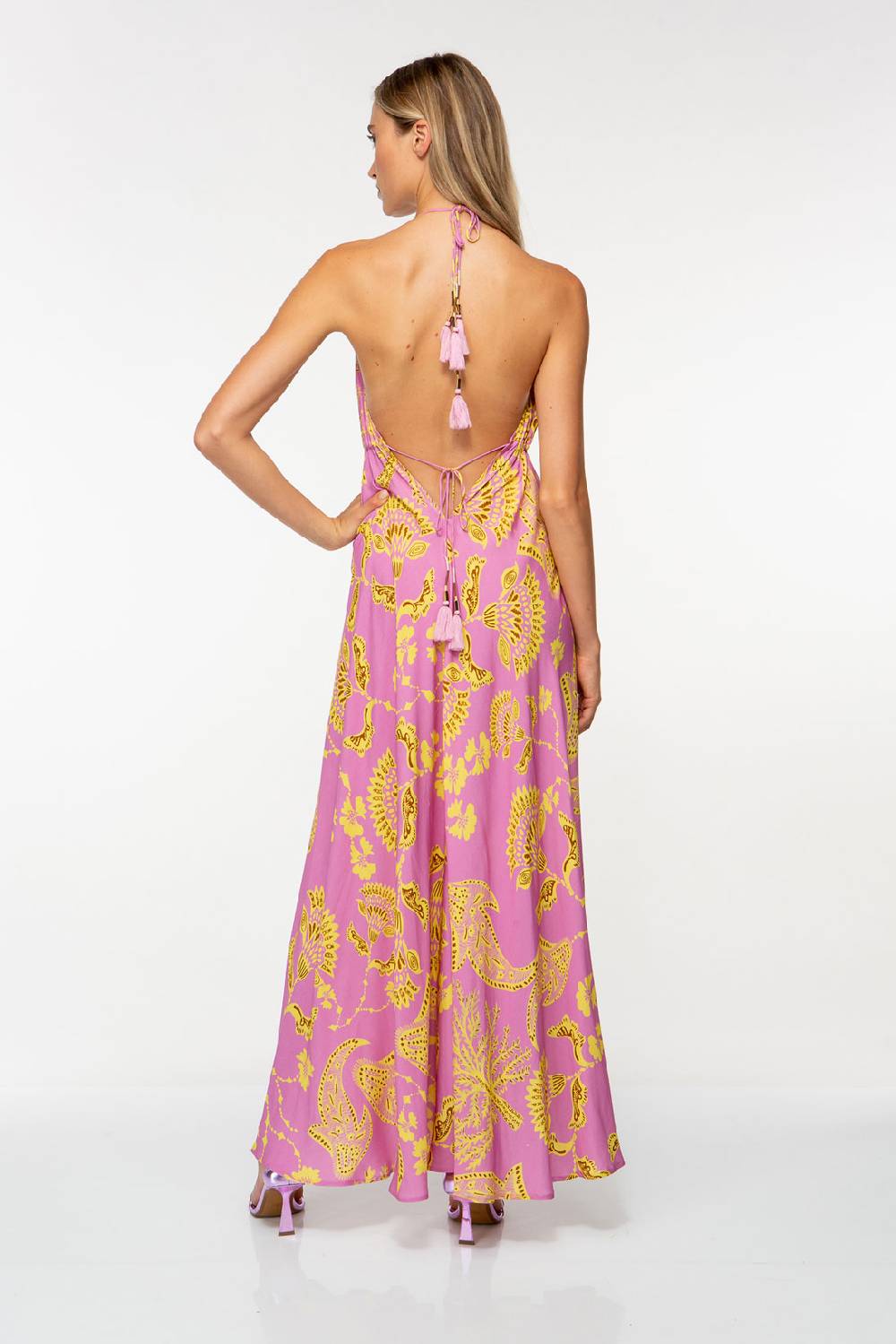 IVI GmbH CORAL FLOWER Maxikleid mit Print pink Saisonschlussverkauf