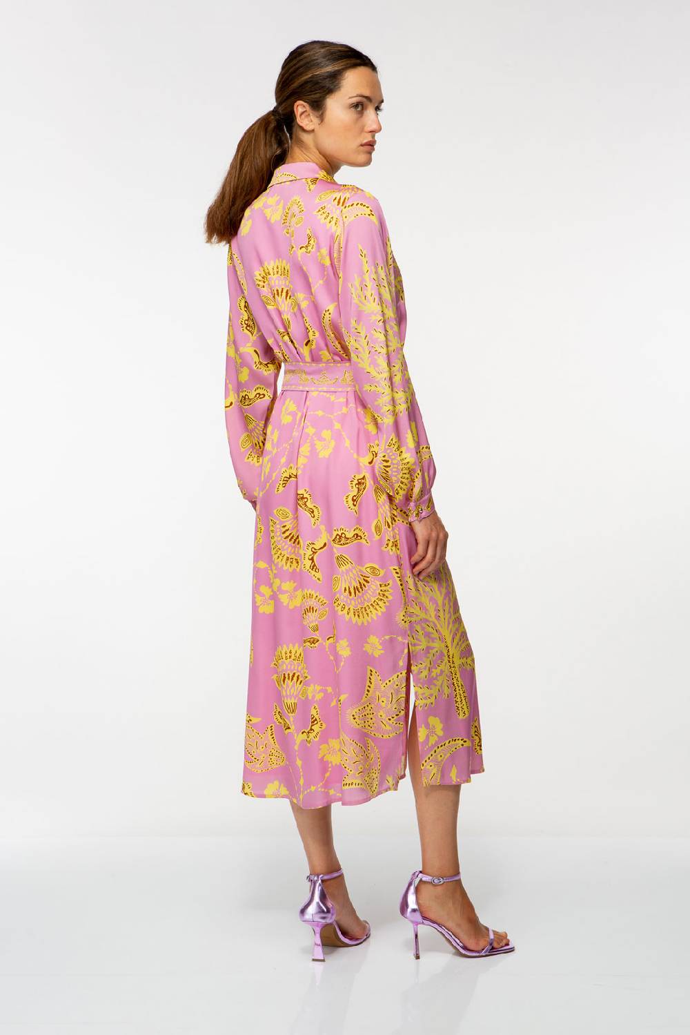 IVI GmbH CORAL FLOWER Seidenkleid mit Print pink Black Friday