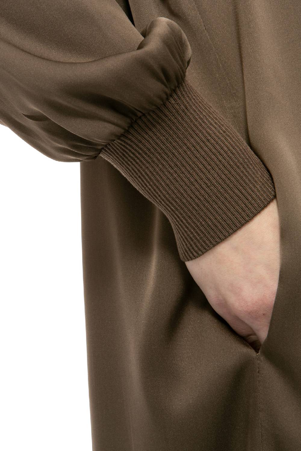IVI GmbH SOLID SILK Tunika-Kleid olive Weihnachtsangebot