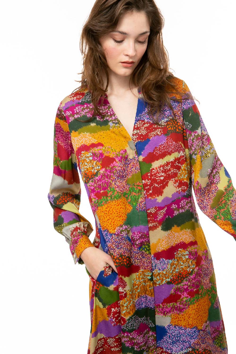 IVI GmbH FLOWER FIELDS Seidenkleid multicolor Neuheiten