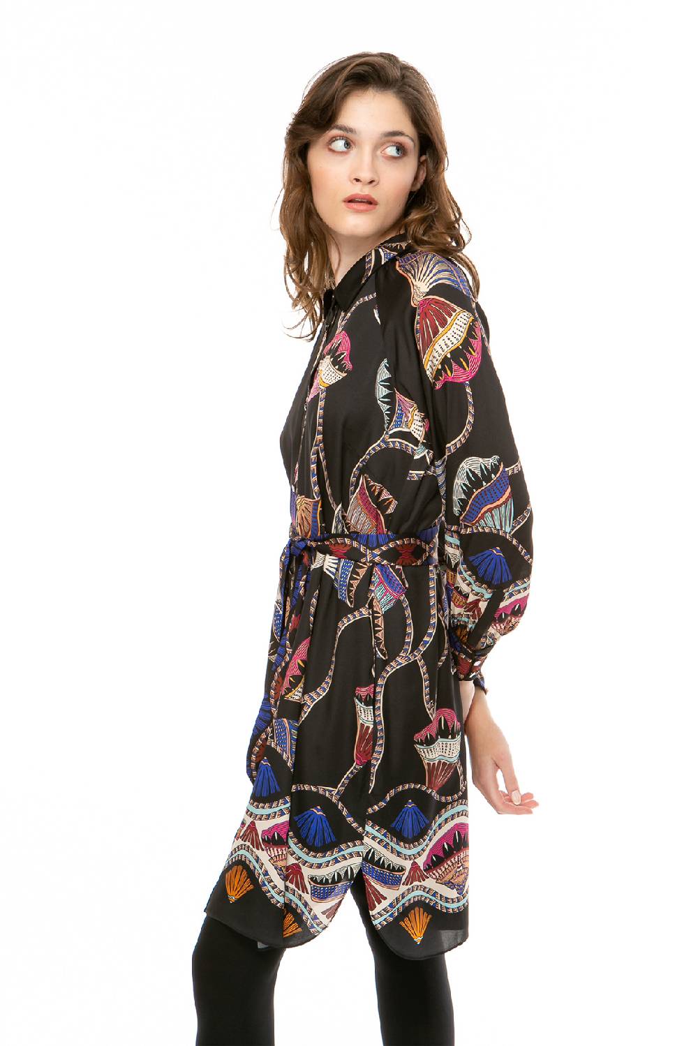 IVI GmbH LOTUS BLOSSOM Seidenkleid schwarz Räumungsverkauf