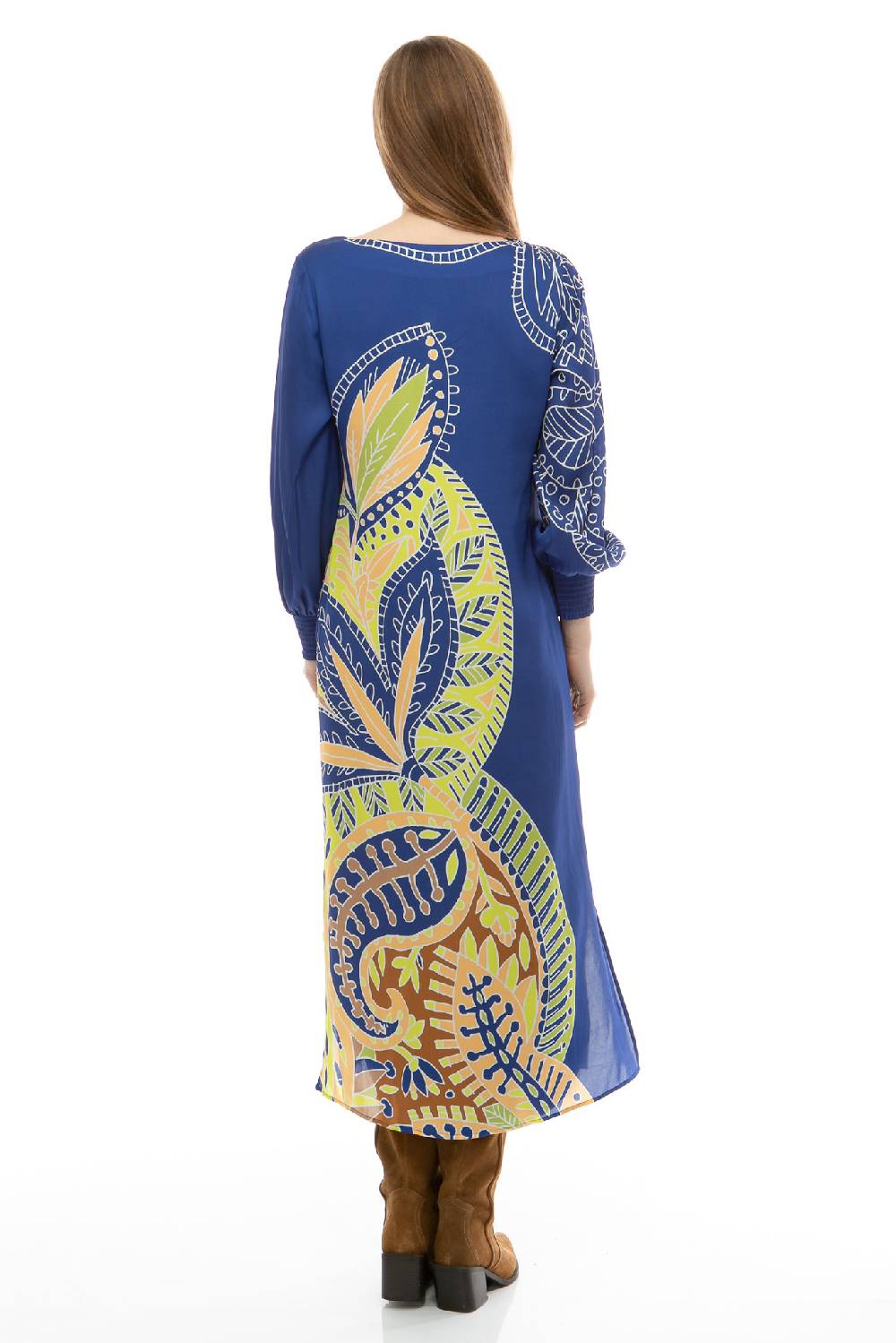 IVI GmbH PAISLEY Seidenkleid blau Riesige Ersparnisse