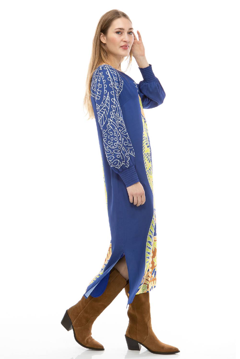 IVI GmbH PAISLEY Seidenkleid blau Riesige Ersparnisse