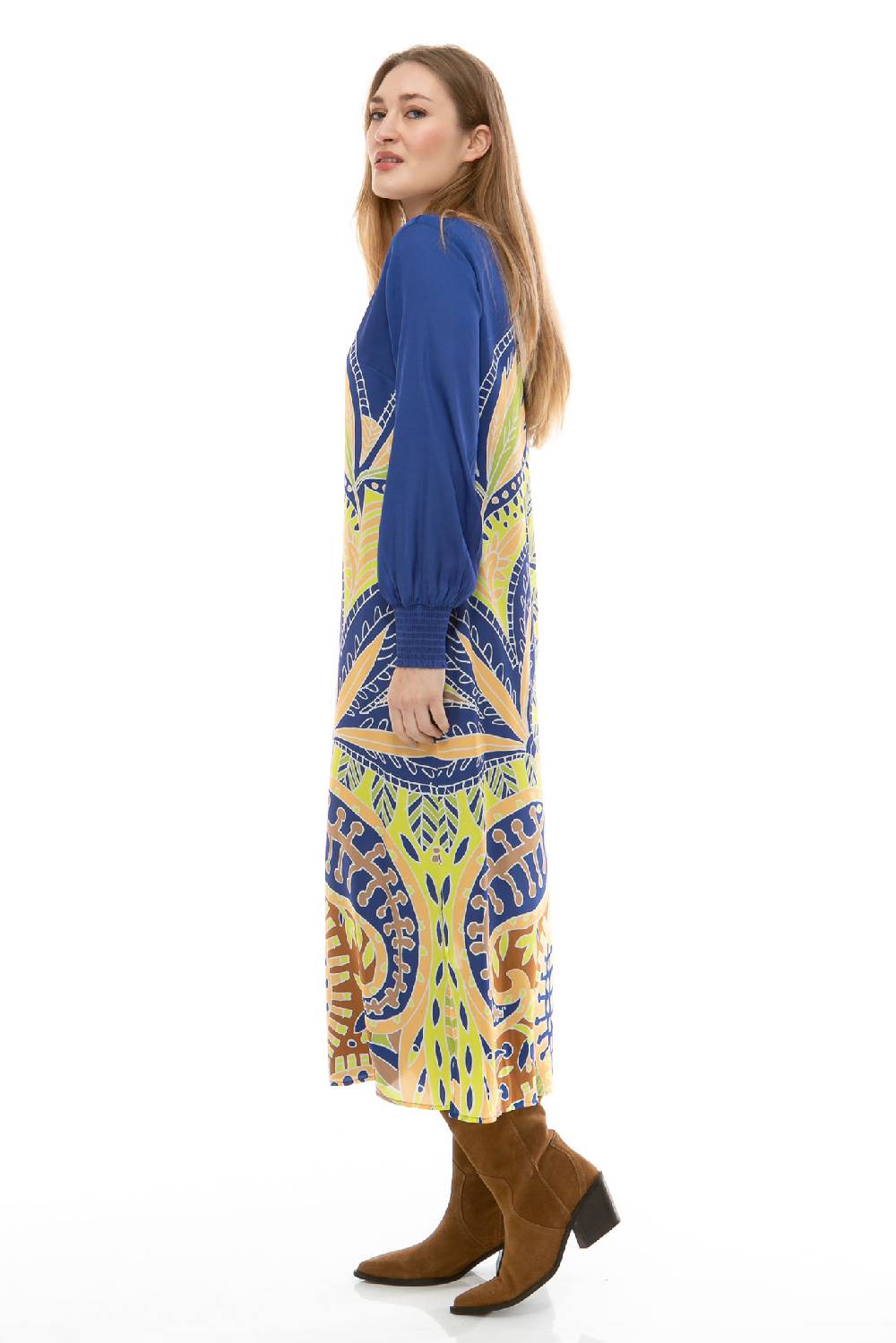 IVI GmbH PAISLEY Seidenkleid blau Riesige Ersparnisse
