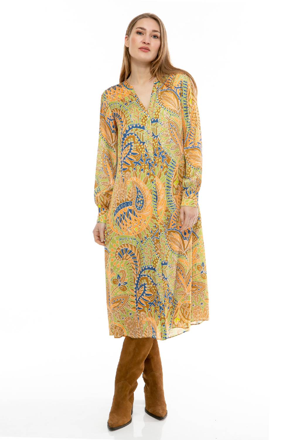 IVI GmbH PAISLEY ALLOVER Seidenkleid multicolor VIP-Rabatte