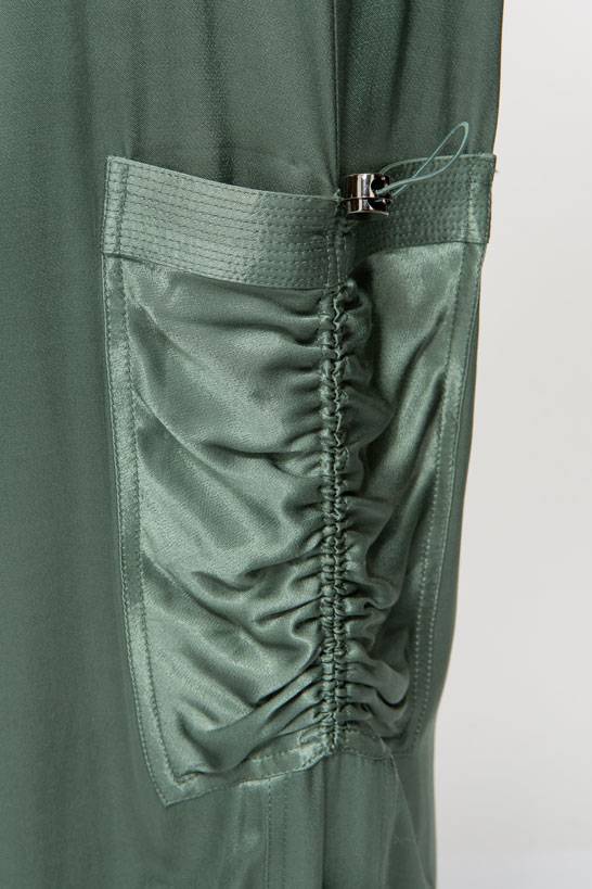 IVI GmbH SATEEN Hose mit Cargo Details thyme Großer Ausverkauf