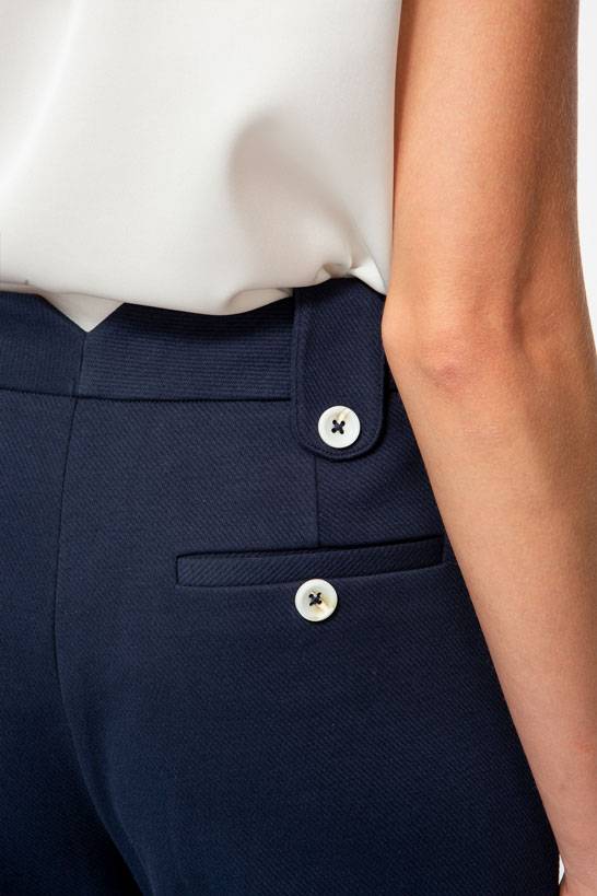 IVI GmbH SOLID JERSEY Bootcut Hose navy Jubiläumsangebot