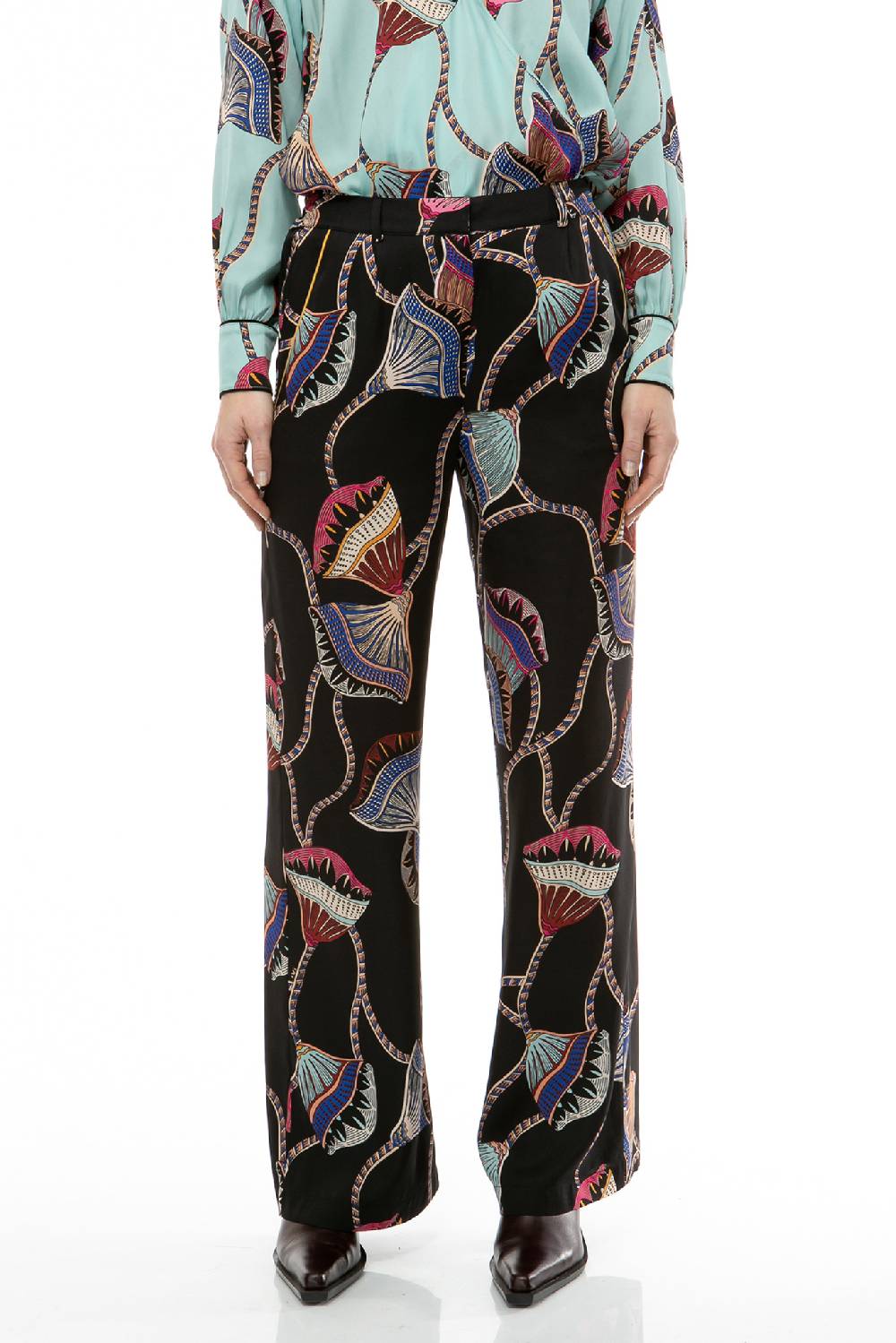 IVI GmbH LOTUS BLOSSOM Seidenhose schwarz Große Rabatte