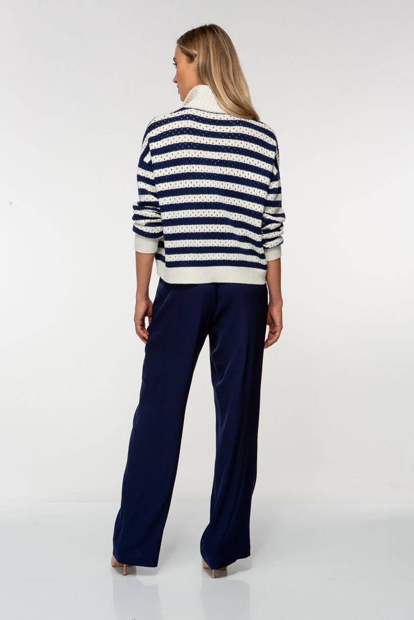 IVI GmbH SOLID KNIT Troyer Pullover mit Streifen Letzte 3 Tage