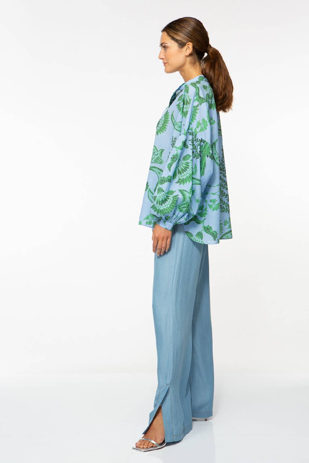 IVI GmbH CORAL FLOWER Baumwollbluse mit Print ocean Riesige Rabatte
