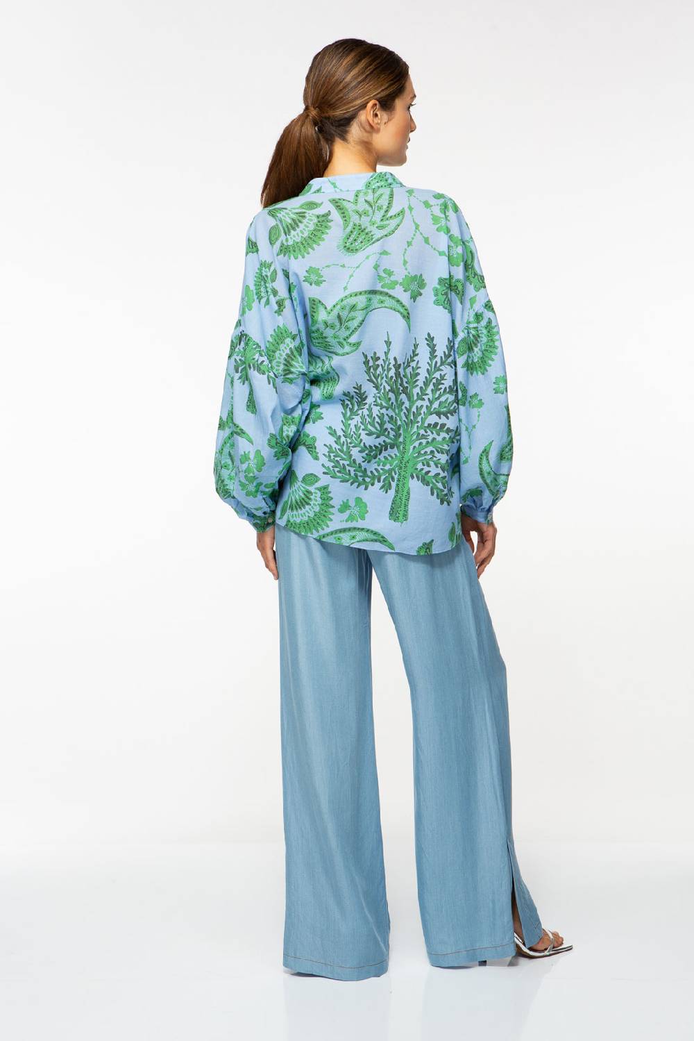 IVI GmbH CORAL FLOWER Baumwollbluse mit Print ocean Riesige Rabatte