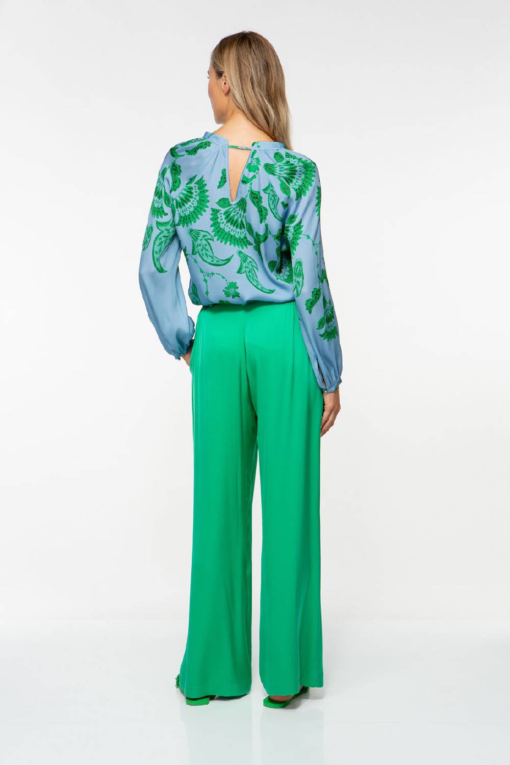 IVI GmbH CORAL FLOWER Seidenbluse mit Print ocean 50% Rabatt mit kostenlosem Versand