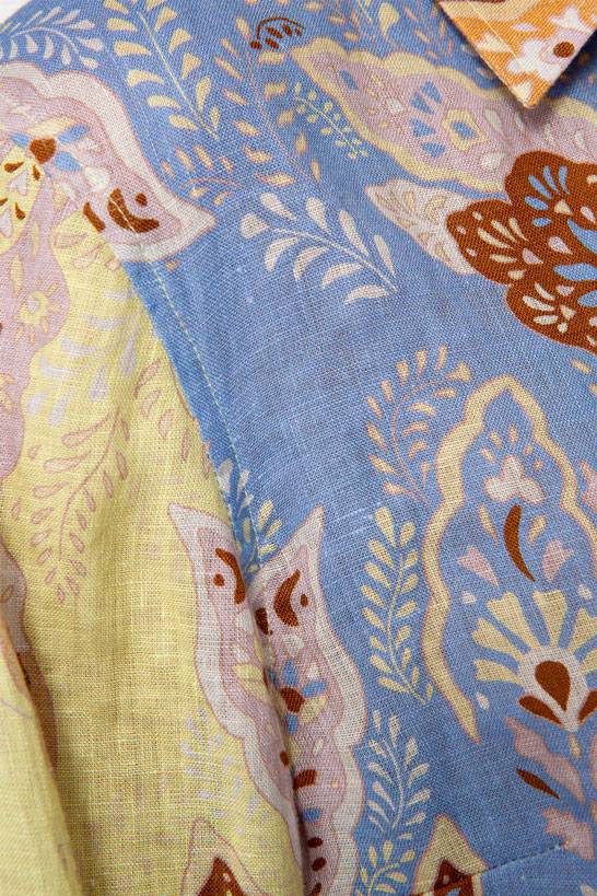 IVI GmbH AMBER Hemdbluse aus Leinen multicolor zollfrei