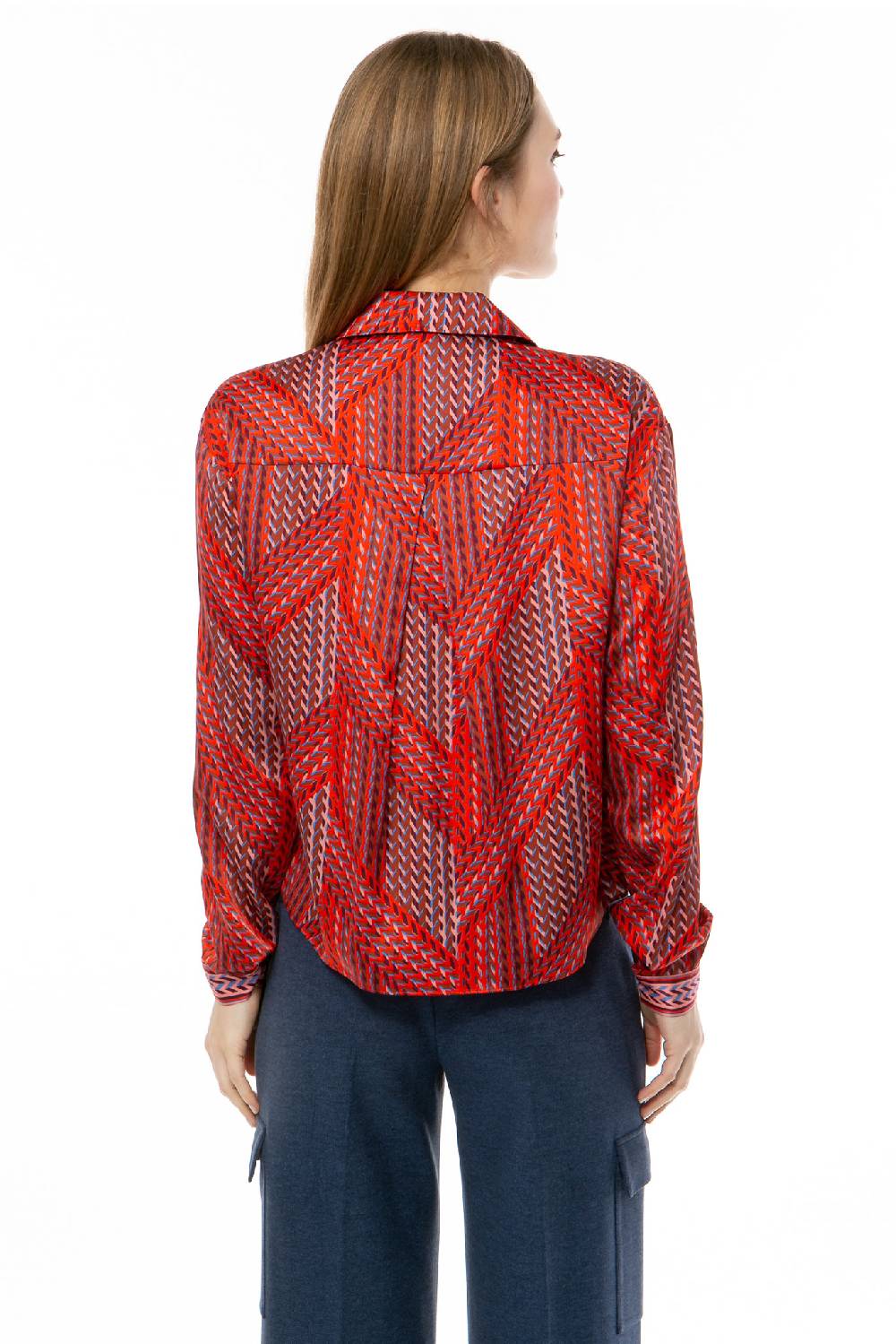 IVI GmbH STRIPES Cropped Bluse rot Outlet
