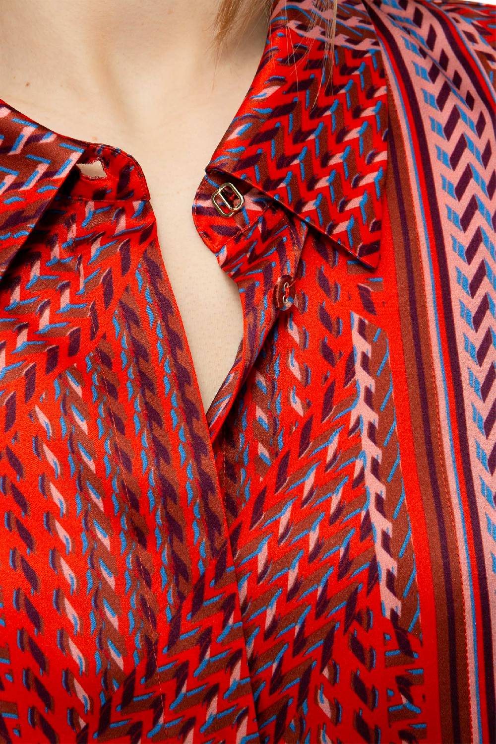 IVI GmbH STRIPES Cropped Bluse rot Outlet