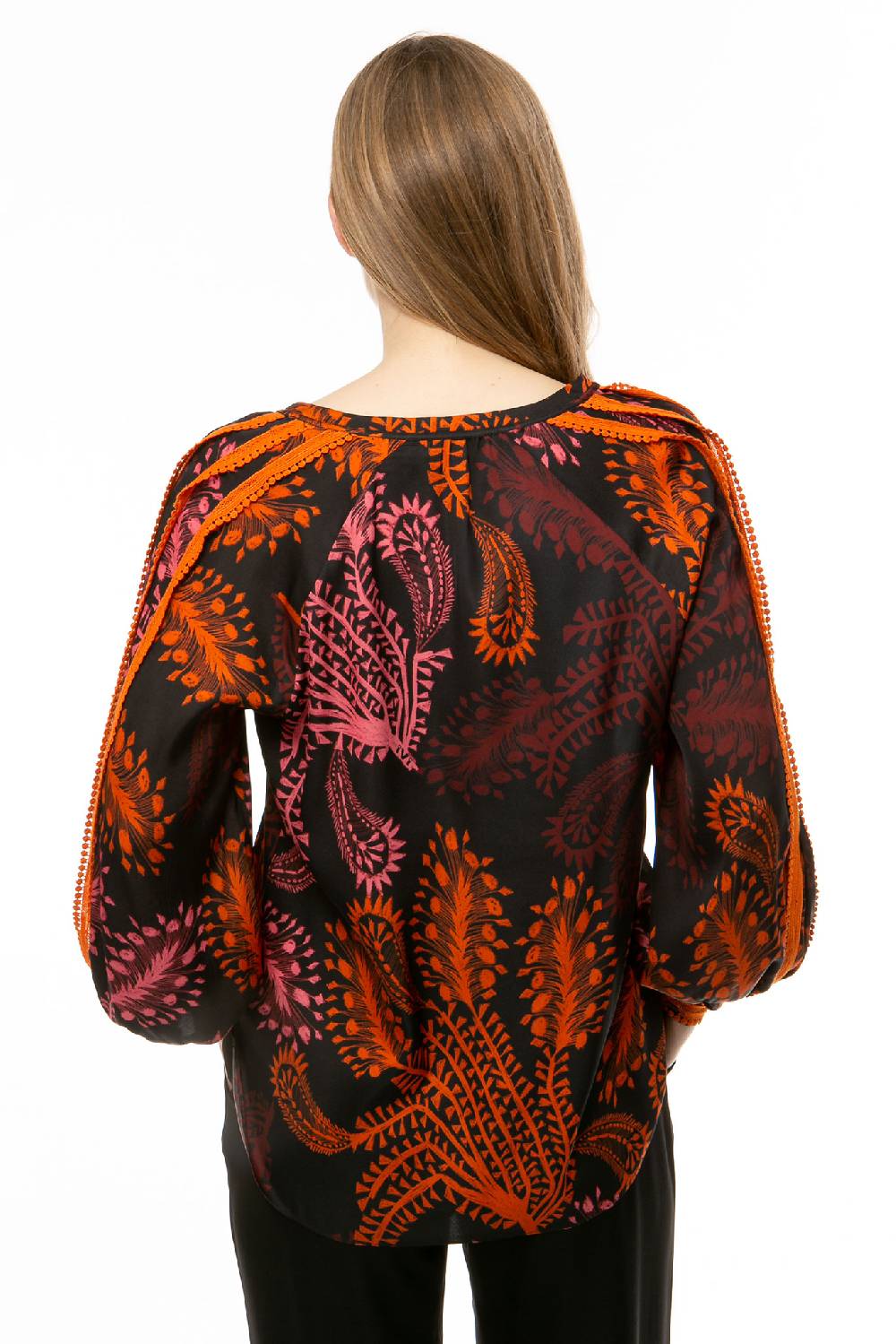 IVI GmbH WILD HERBS Bluse mit Stickdetails schwarz Schlussverkauf