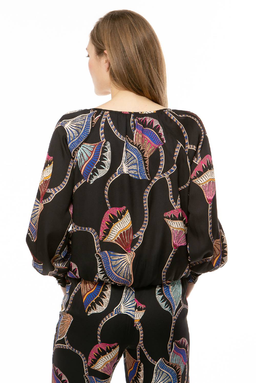 IVI GmbH LOTUS BLOSSOM Wickelbluse schwarz Fabrikpreis