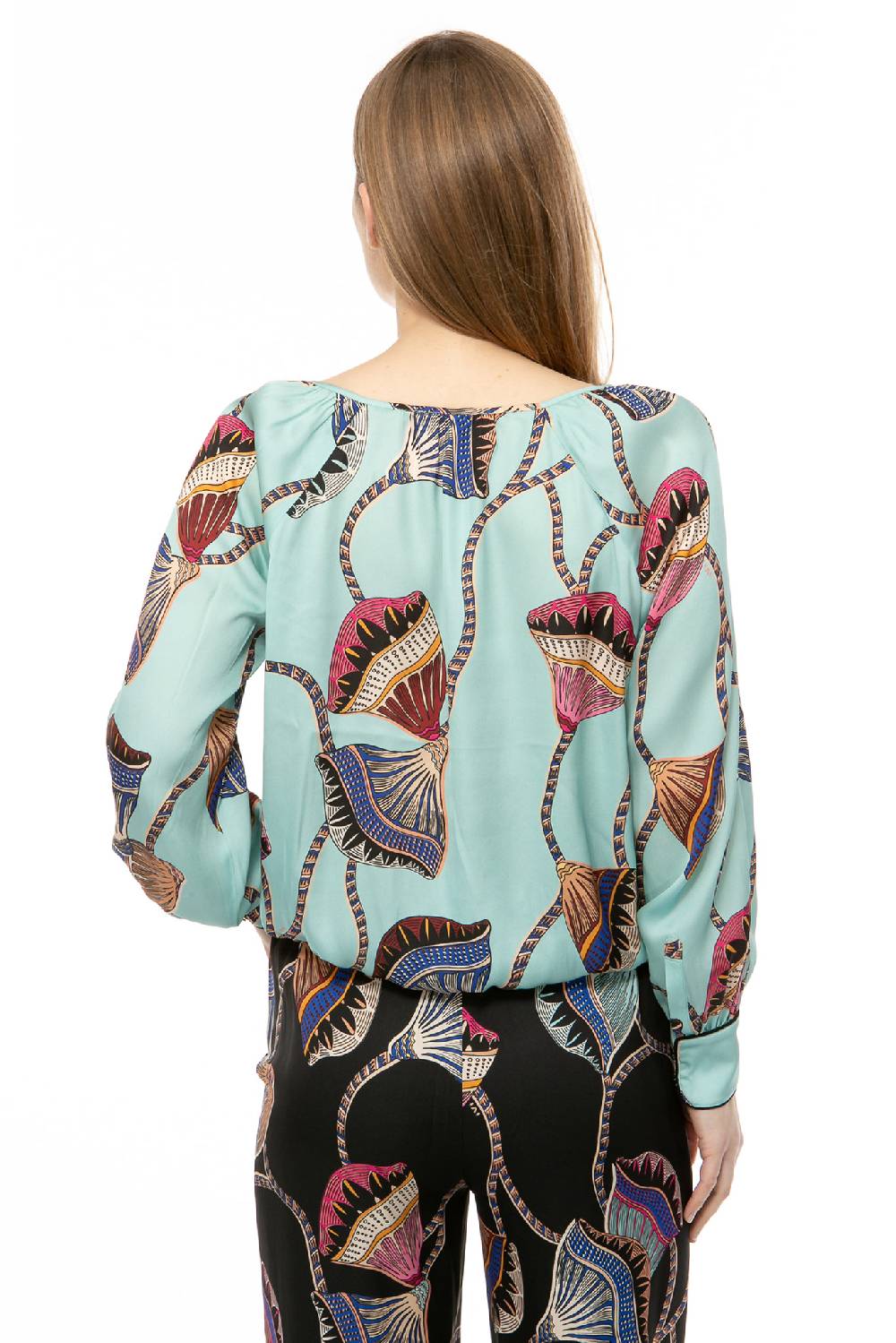IVI GmbH LOTUS BLOSSOM Wickelbluse türkis Sonderangebot