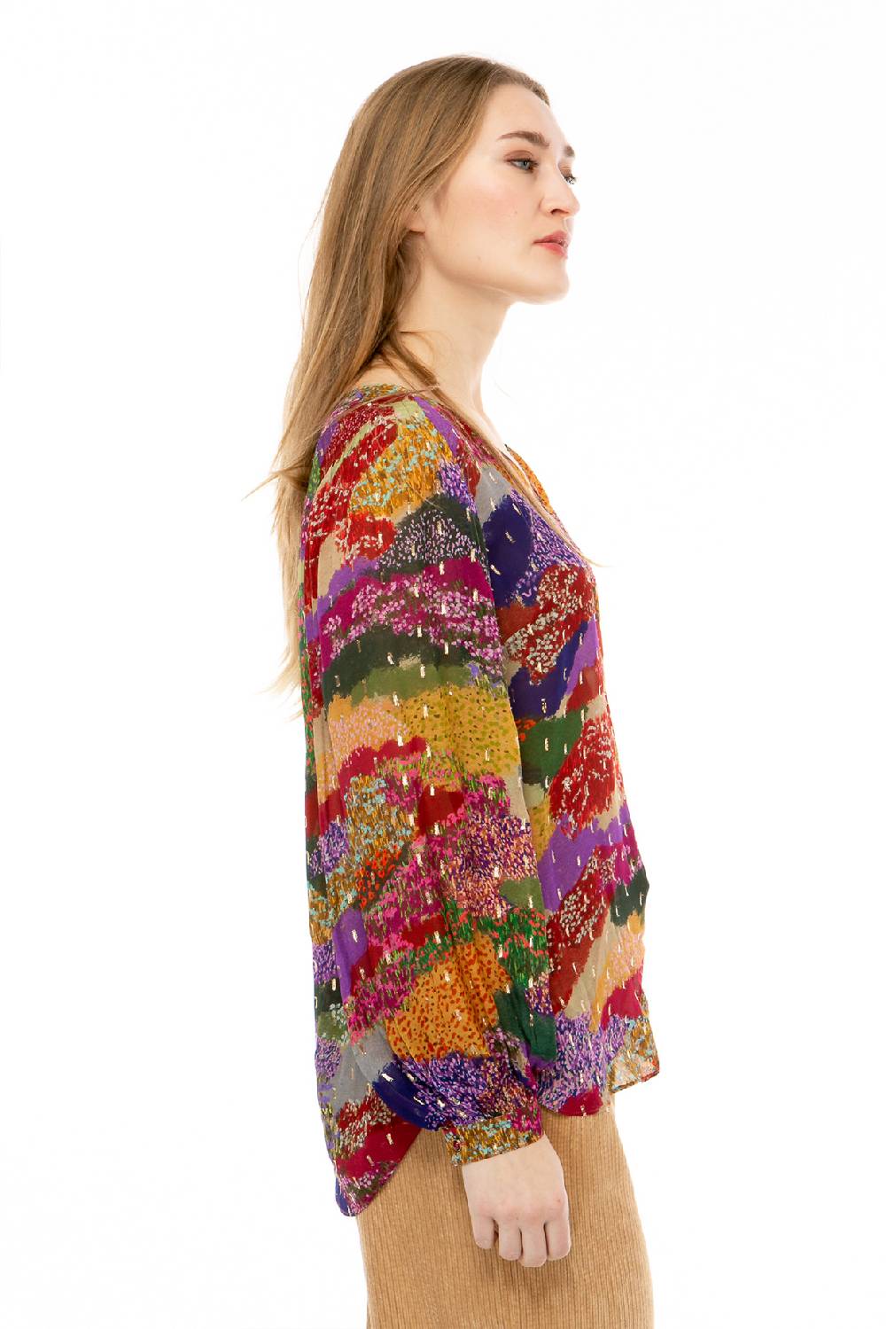 IVI GmbH FLOWER FIELDS Organza Bluse multicolor Begrenztes Angebot