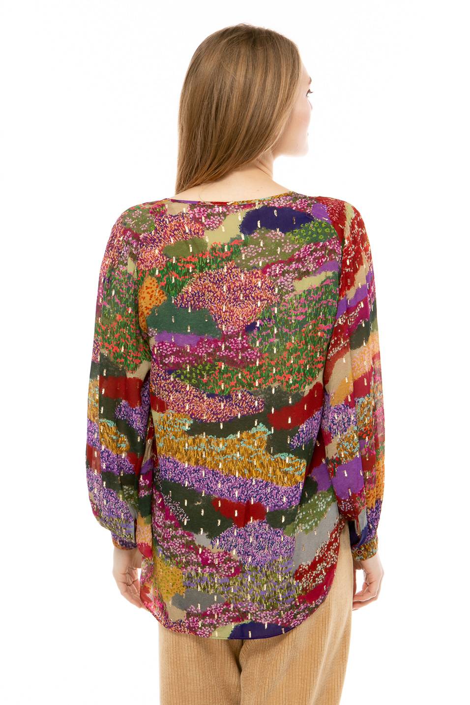 IVI GmbH FLOWER FIELDS Organza Bluse multicolor Begrenztes Angebot