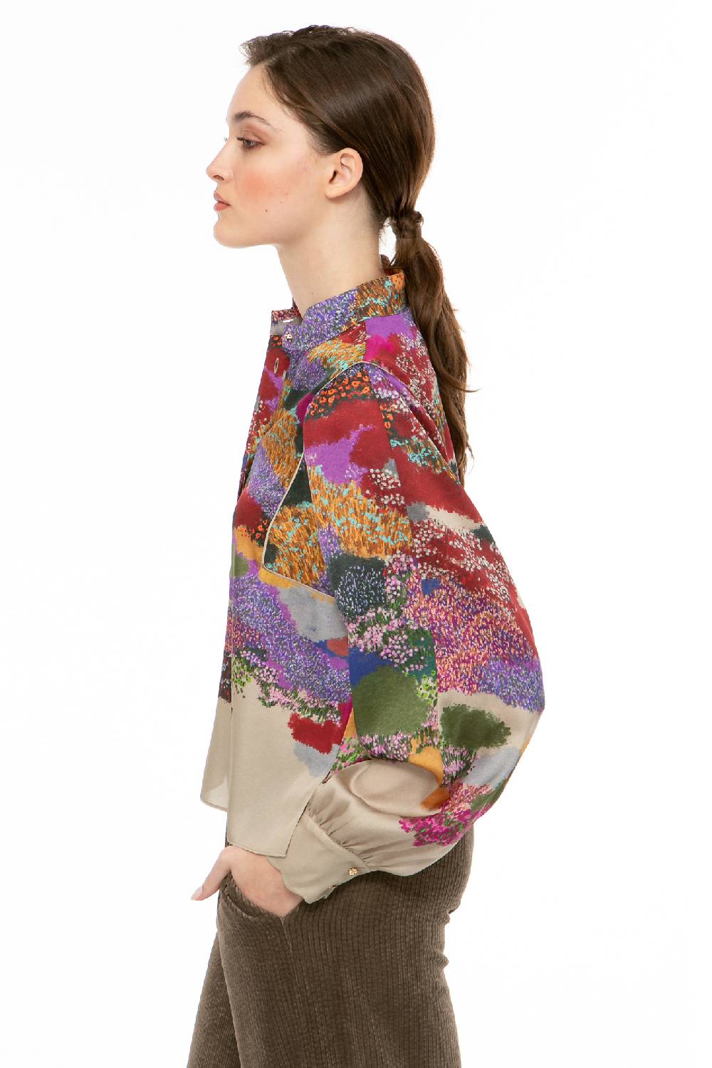 IVI GmbH FLOWER FIELDS Cropped Bluse multicolor Online Shopping