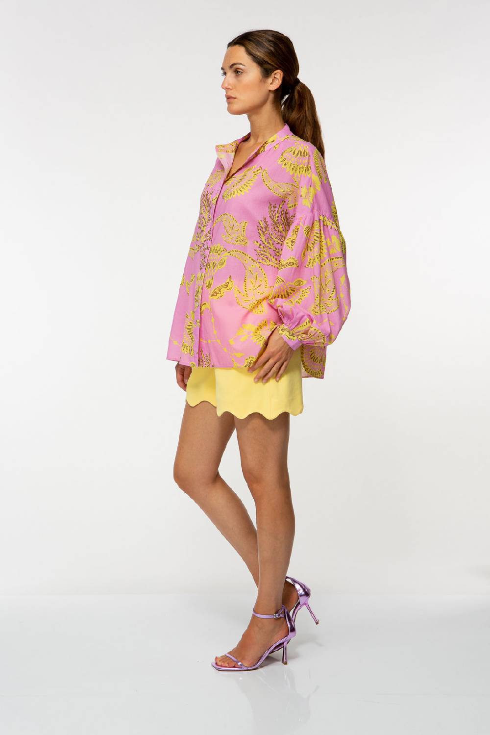 IVI GmbH CORAL FLOWER Baumwollbluse mit Print pink Online Outlet