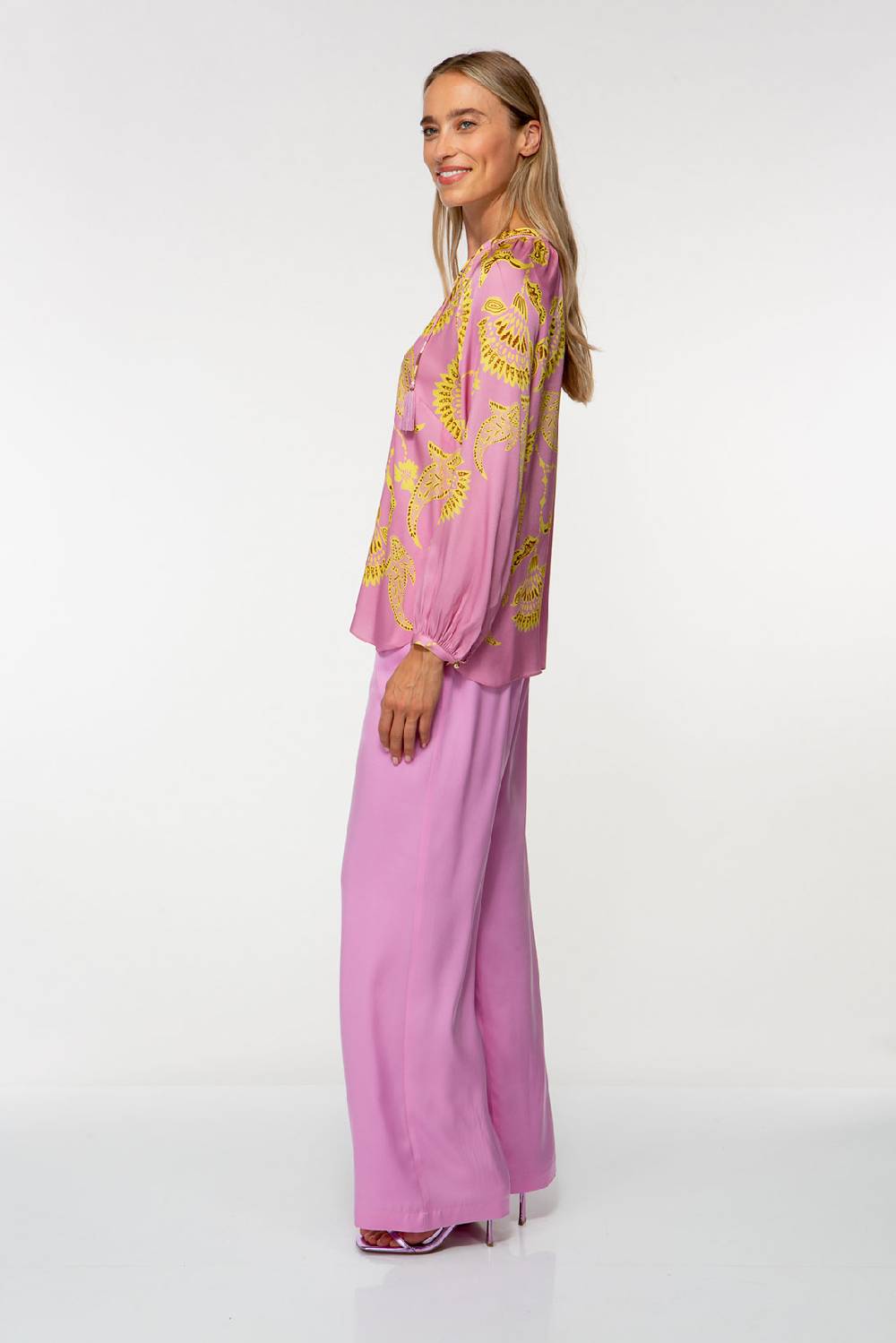 IVI GmbH CORAL FLOWER Seidenbluse mit Print pink Zeitlich begrenztes Angebot