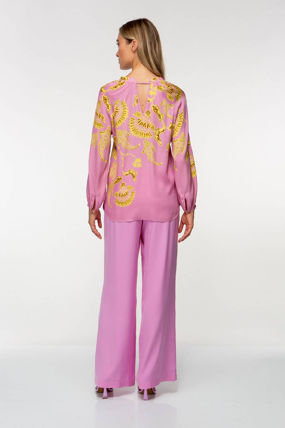 IVI GmbH CORAL FLOWER Seidenbluse mit Print pink Zeitlich begrenztes Angebot