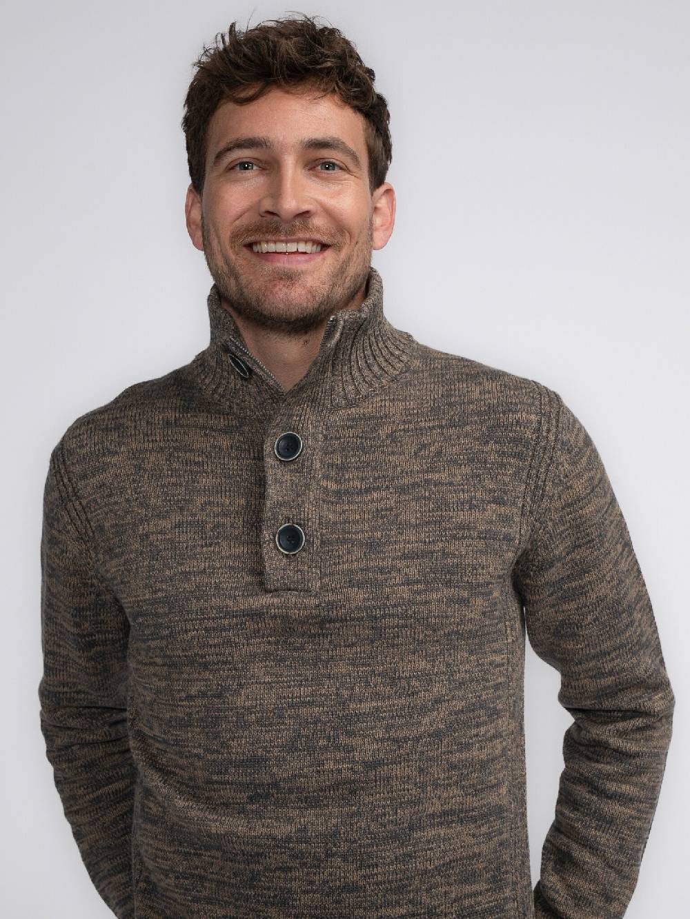Petrol Industries M-3040-KWC206 Men Knitwear Collar (7140 Oak) Neueste Mode