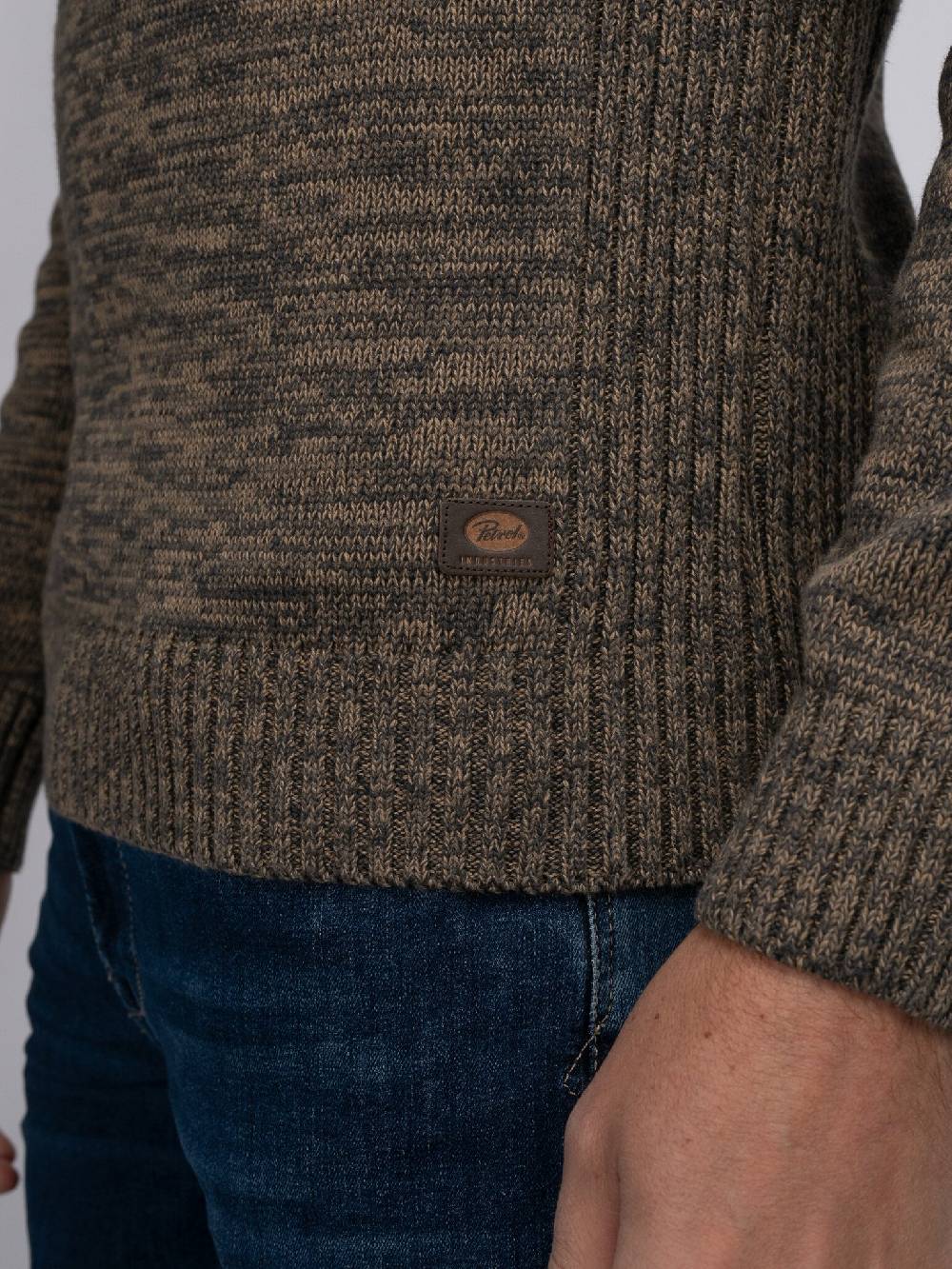 Petrol Industries M-3040-KWC206 Men Knitwear Collar (7140 Oak) Neueste Mode