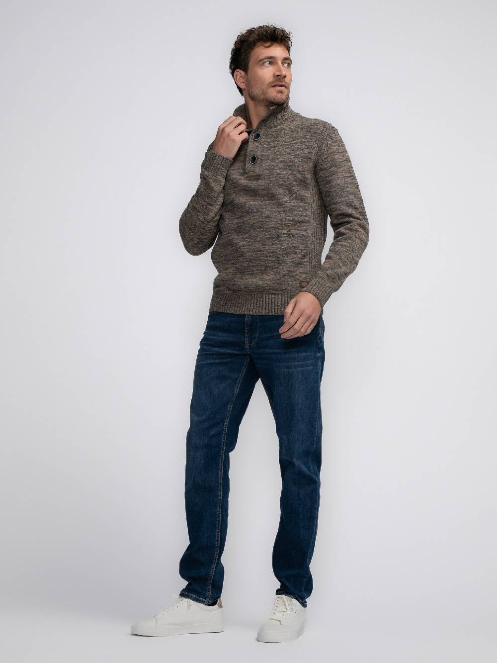 Petrol Industries M-3040-KWC206 Men Knitwear Collar (7140 Oak) Neueste Mode