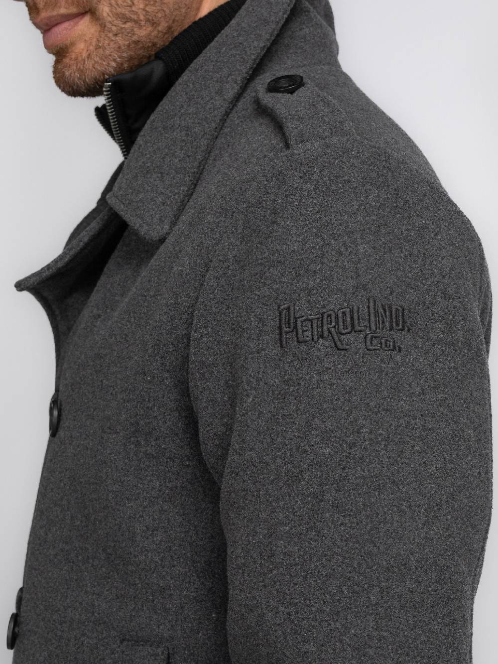 Petrol Industries M-3040-JAC102 Men Jacket Wool (9080 Steal Melee) Große Rabatte