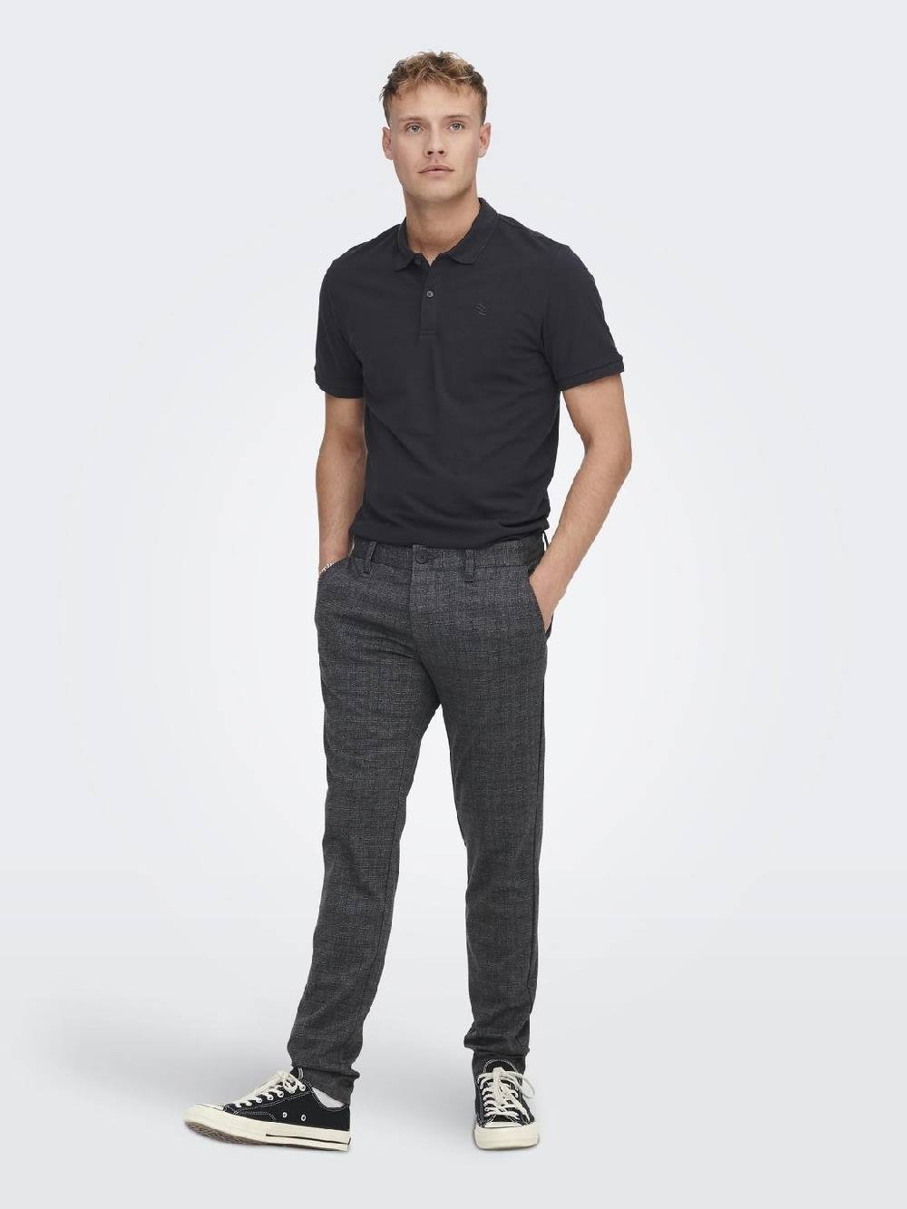 Only & Sons Onsmark Pant Check GW 1451 NOOS Phantom 22021451 Bis zu 50% Rabatt
