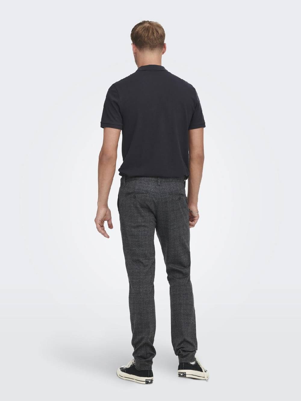 Only & Sons Onsmark Pant Check GW 1451 NOOS Phantom 22021451 Bis zu 50% Rabatt