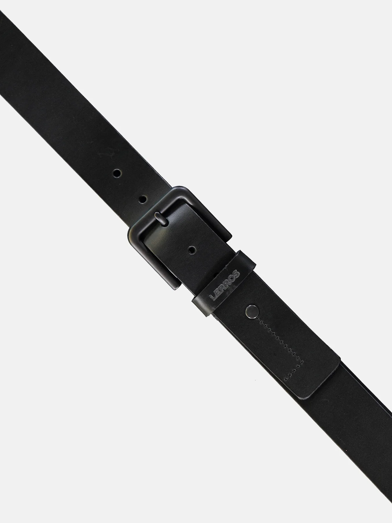 Lerros 5003018 LEREN RIEM MATTHEW MET ZWARTE GESP (290 BLACK) Auslauf