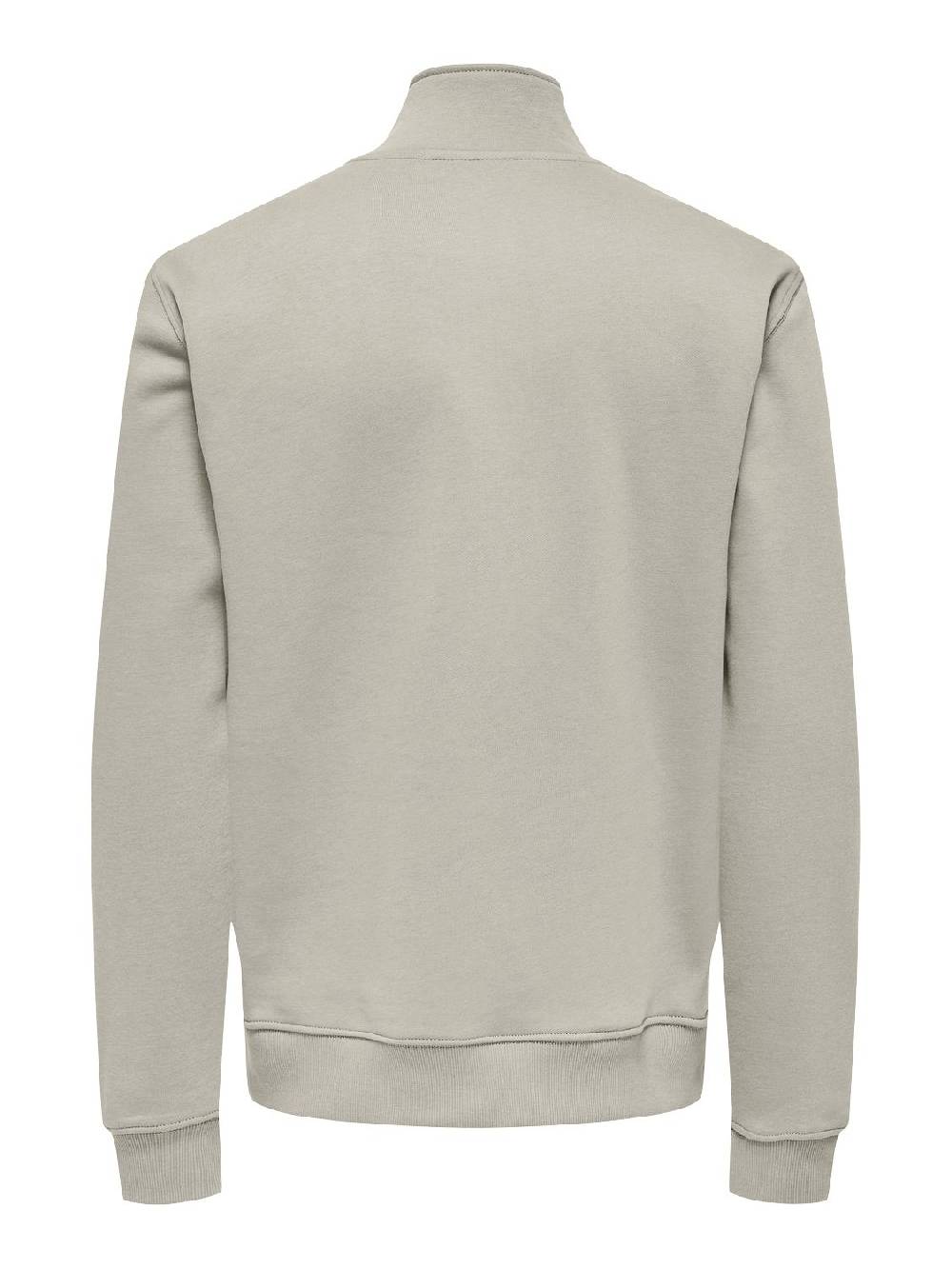 Only & Sons ONSCURATED REG HALF ZIP SWEAT (Silver Lining) Fabrik Onlineshop