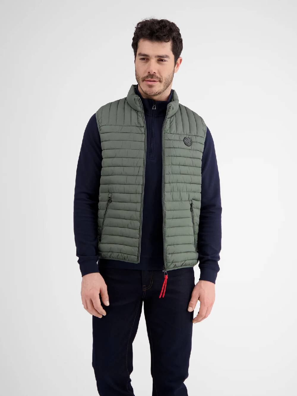 Lerros 2007341 LICHTGEWICHT VEST (618 MINERAL GREEN MELANGE) Kauf eins, bekomm eins gratis