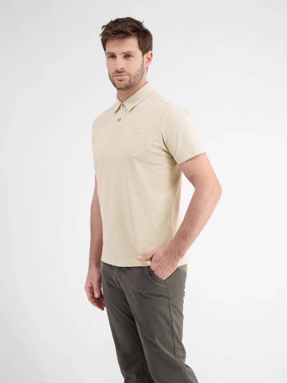 Lerros 2443204 POLOSHIRT IN SPORTIEVE WAFELPIQUÉKWALITEIT (705 LIGHT DUNE BEIGE) Sonderangebot der Fabrik