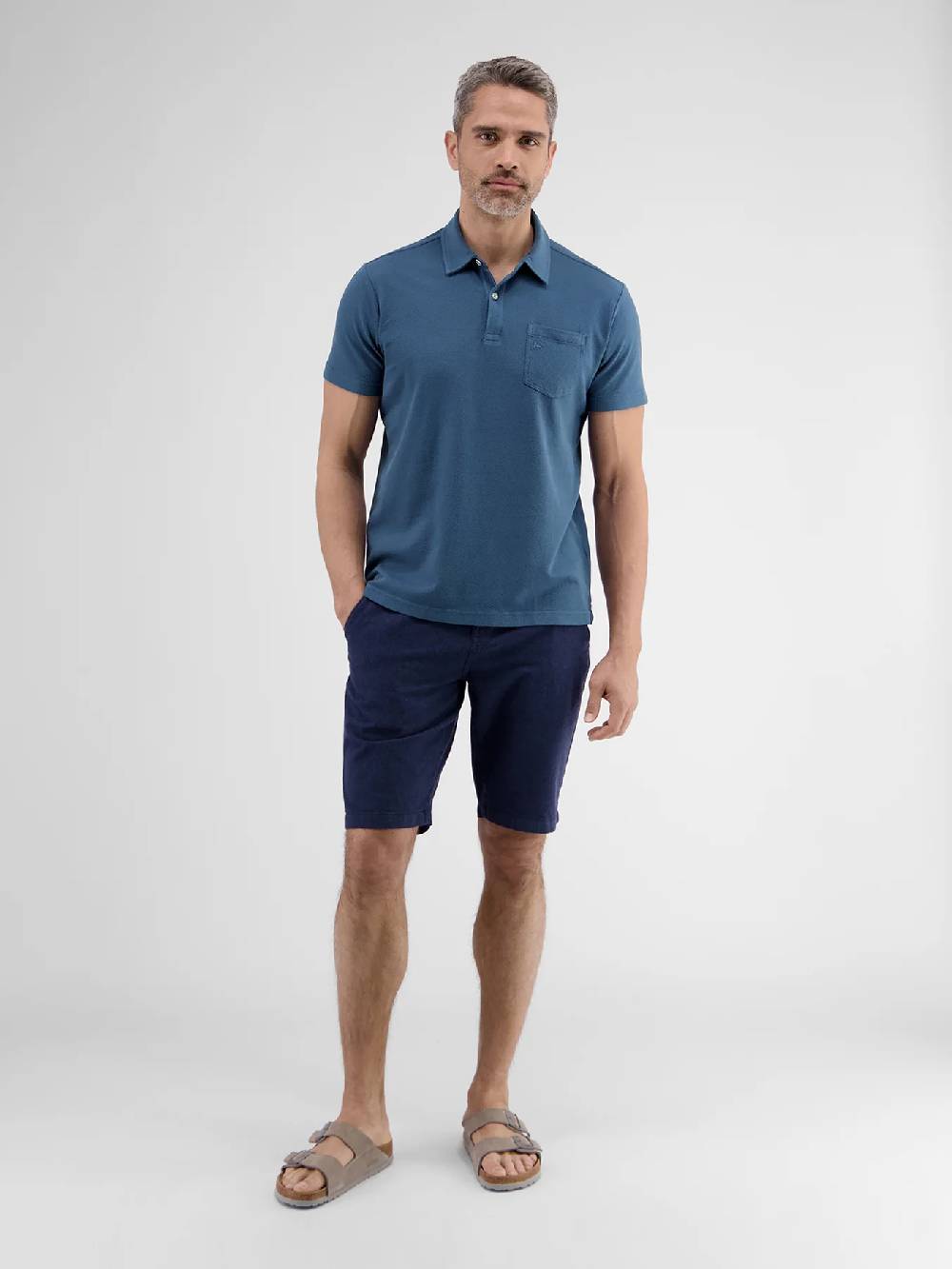 Lerros 2443204 POLOSHIRT IN SPORTIEVE WAFELPIQUÉKWALITEIT (448 STORM BLUE) Discount Store für neue Produkte