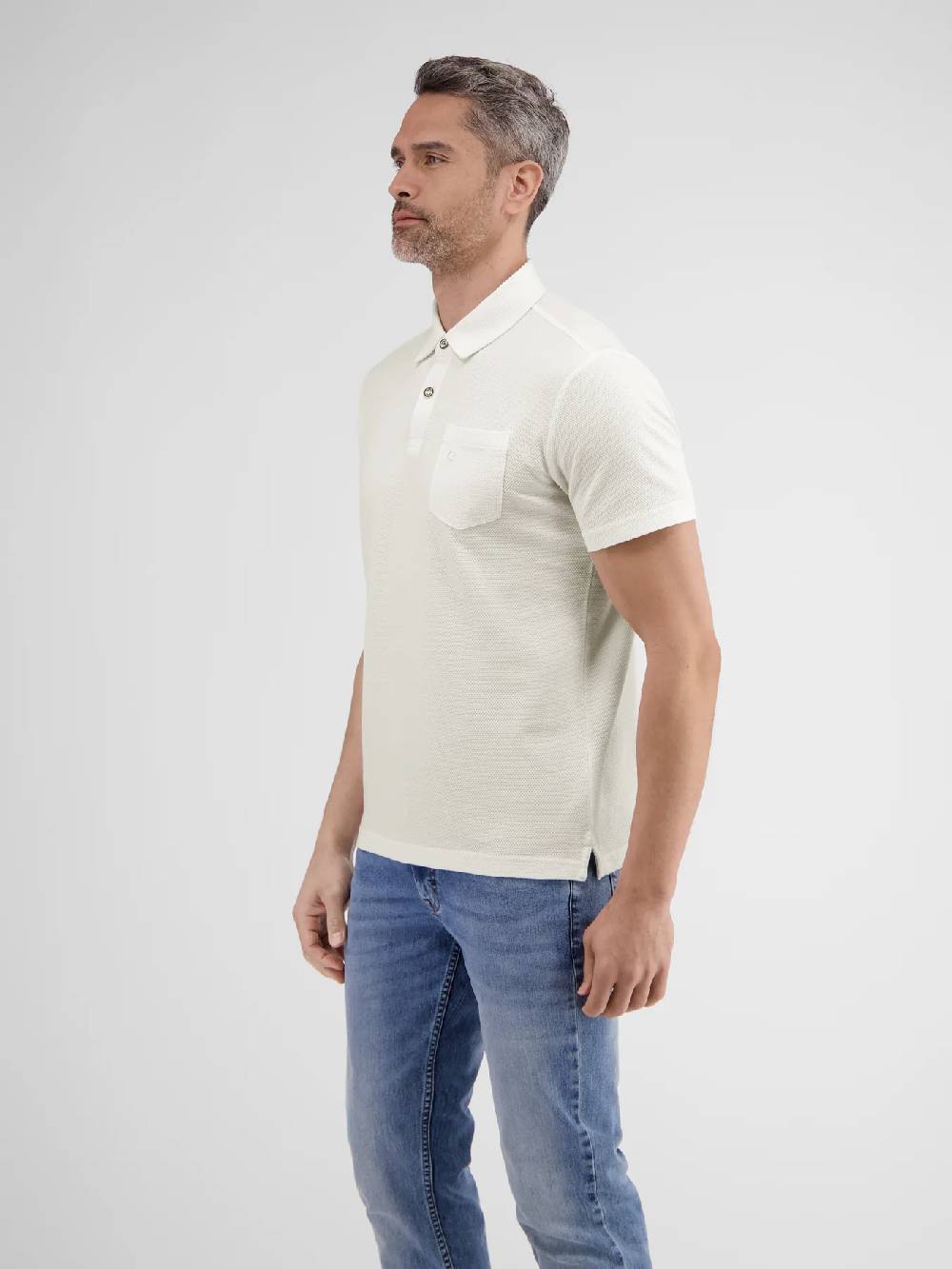 Lerros 2443204 POLOSHIRT IN SPORTIEVE WAFELPIQUÉKWALITEIT (103 BROKEN WHITE) Riesige Rabatte