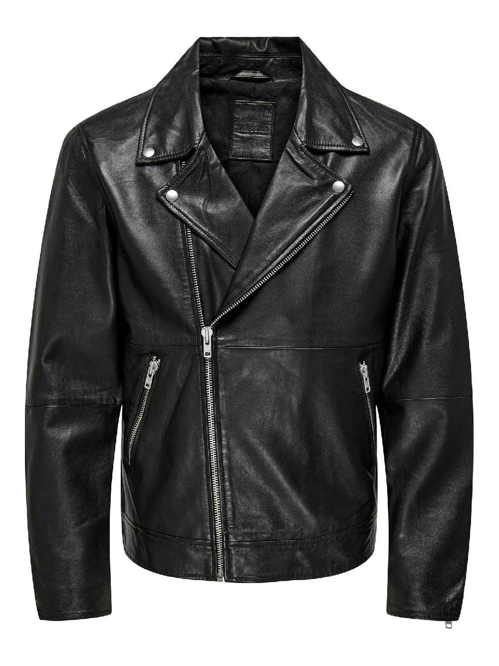 Only & Sons ONSJOHN LEATHER BIKER JACKET OTW (Black) Günstiger Verkauf