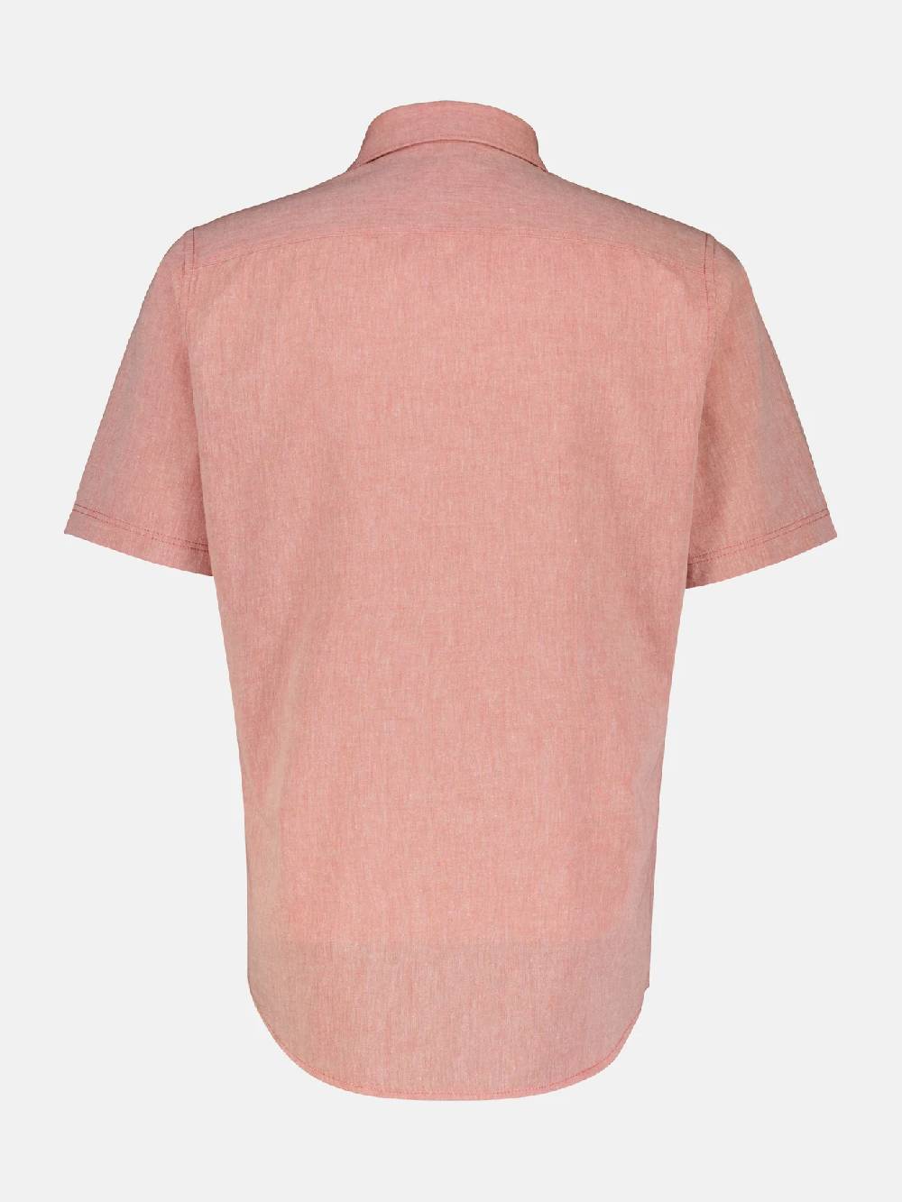 Lerros 2442010 CASUAL KATOENEN LINNEN OVERHEMD (327 DEEP CORAL RED) Begrenztes Angebot